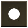 Hubbell Wiring Device-Kellems Wallplate, Mid-Size 2-Gang, 2.15" Opening, Brown PJ703